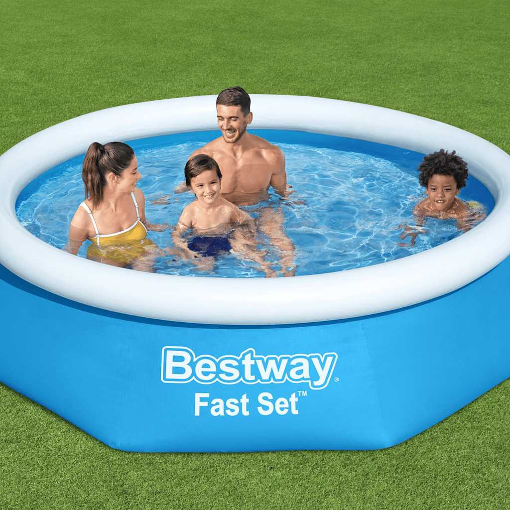 Bestway Fast Set Schwimmbad aufblasbar rund 244x66 cm