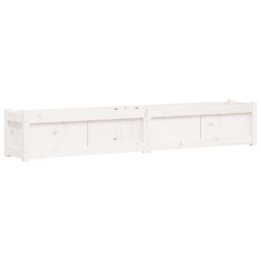 Vidaxx Pflanzgefäß 180x31x31 cm massives Kiefernholz weiß