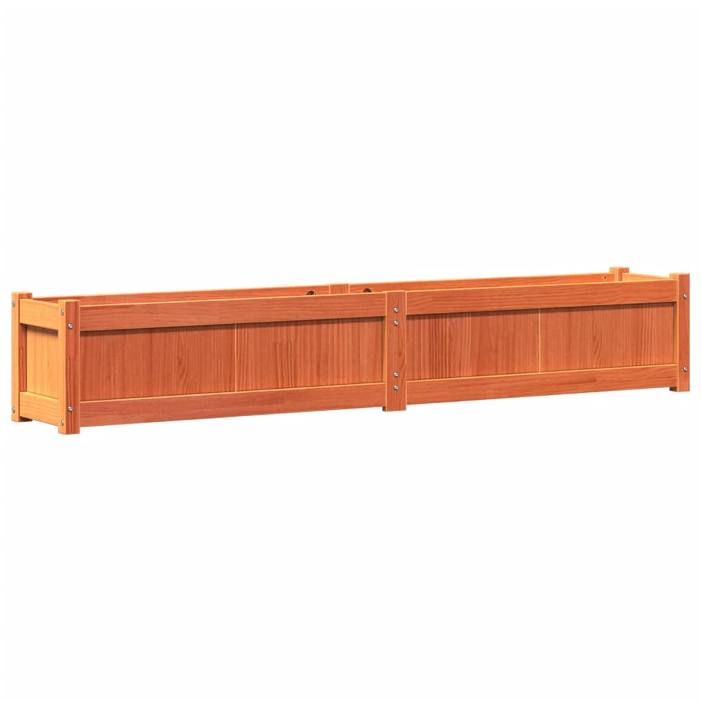 Vidaxx Pflanzgefäß 180x31x31 cm massives Kiefernholz, braun gewaschen