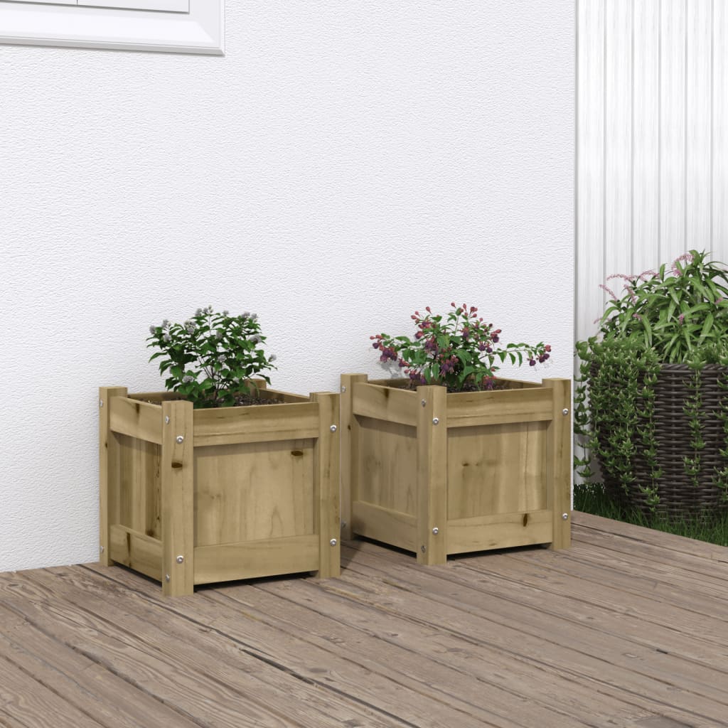 Vidaxl Pflanzgefäße 2 cm imprägniertes Holz