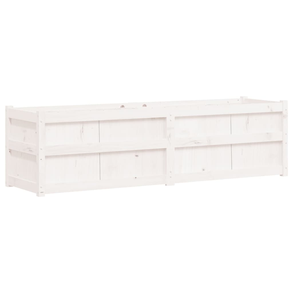 Vidaxx Pflanzgefäß 180x50x50 cm massives Kiefernholz weiß