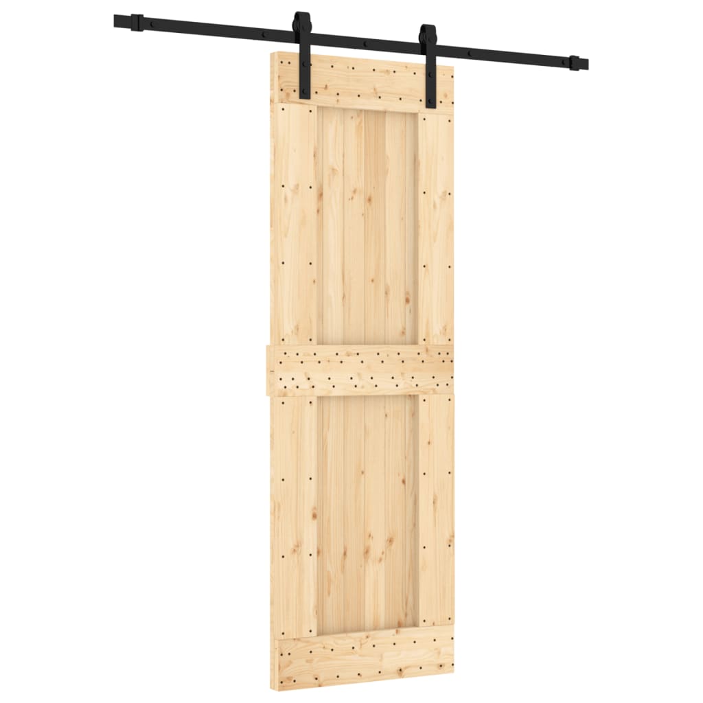 VidaXL Schiebetür mit Beschlägen 70x210 cm massives Kiefernholz