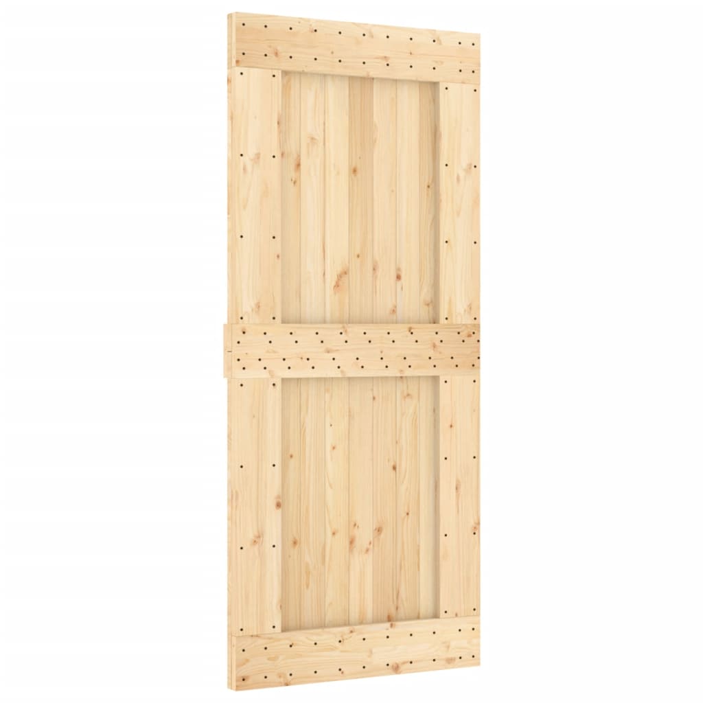 VidaXL Schiebetür mit Beschlägen 90x210 cm massives Kiefernholz