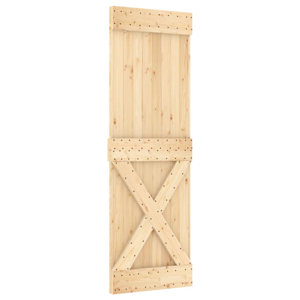 VidaXL Schiebetür mit Beschlägen 70x210 cm massives Kiefernholz