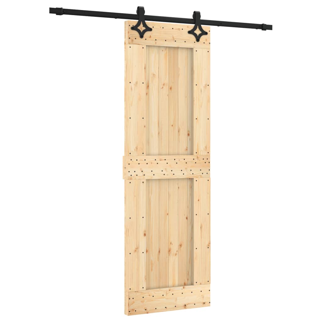 VidaXL Schiebetür mit Beschlägen 70x210 cm massives Kiefernholz