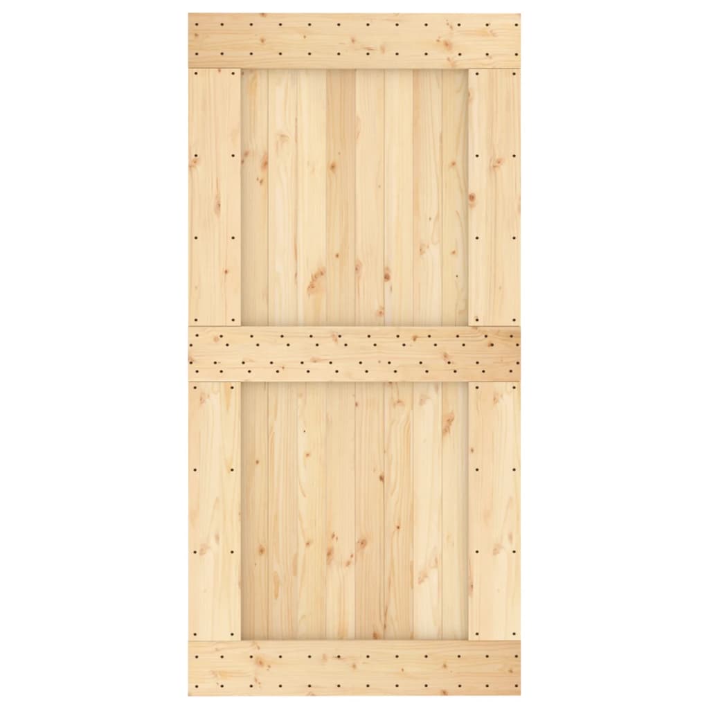 VidaXL Schiebetür mit Beschlägen 100x210 cm massives Kiefernholz
