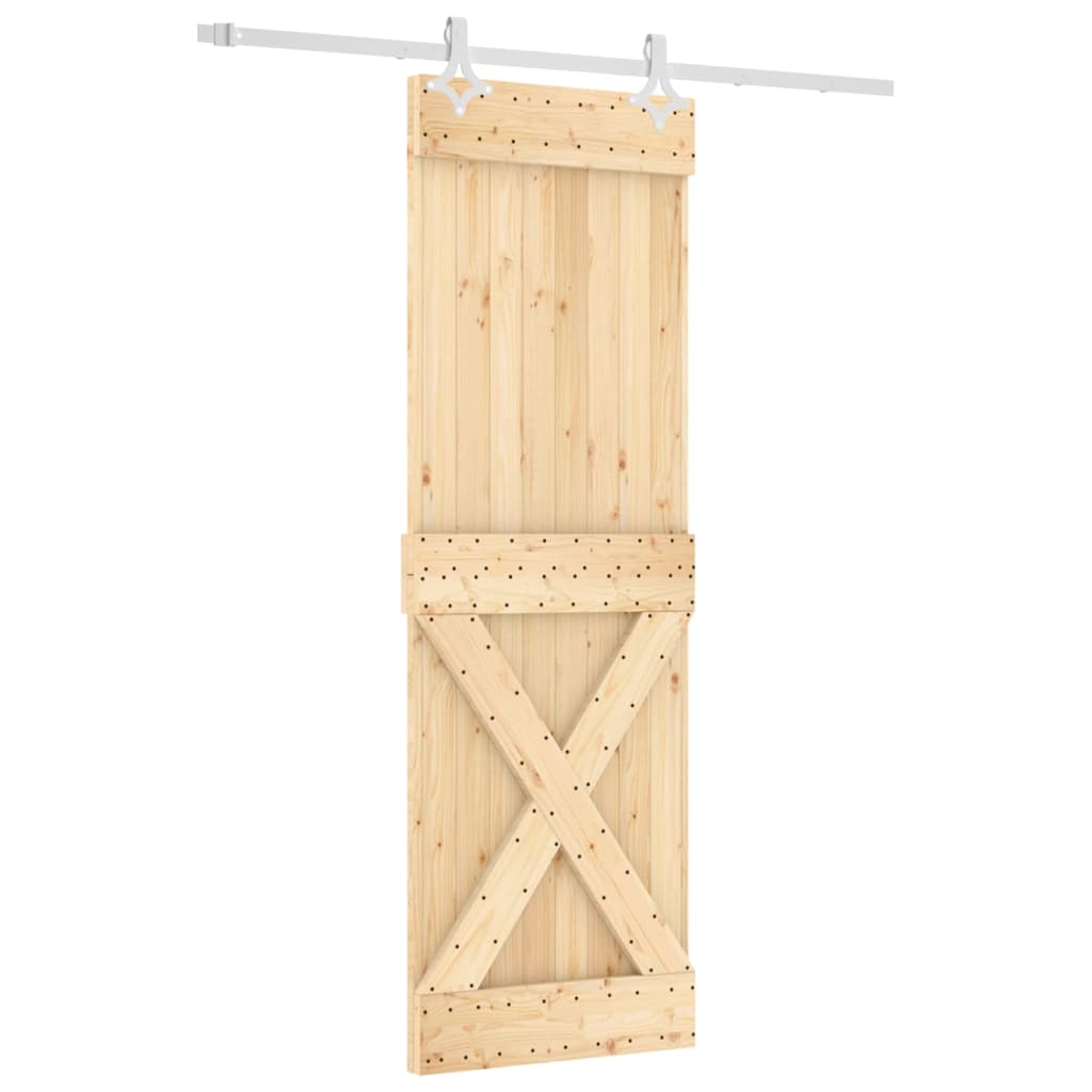 VidaXL Schiebetür mit Beschlägen 70x210 cm massives Kiefernholz