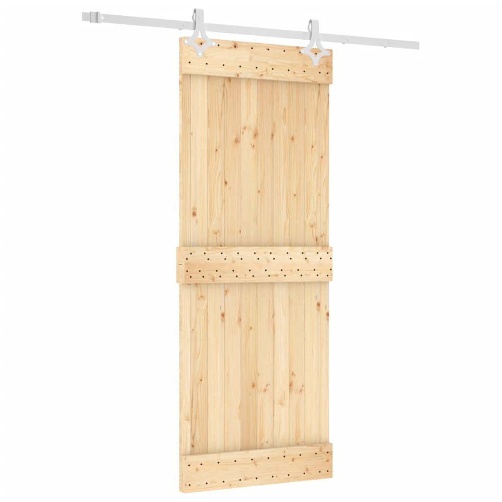 VidaXL Schiebetür mit Beschlägen 80x210 cm massives Kiefernholz