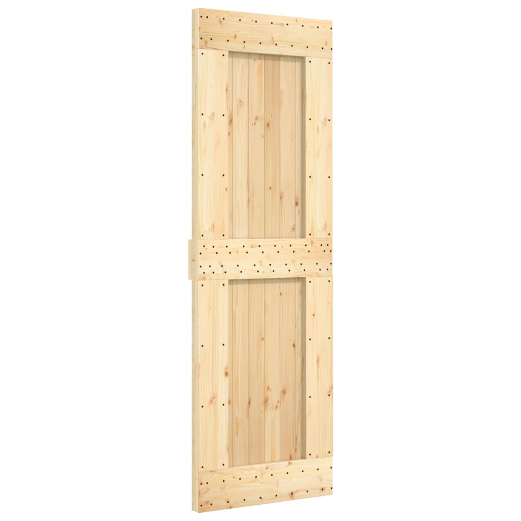 VidaXL Schiebetür mit Beschlägen 70x210 cm massives Kiefernholz