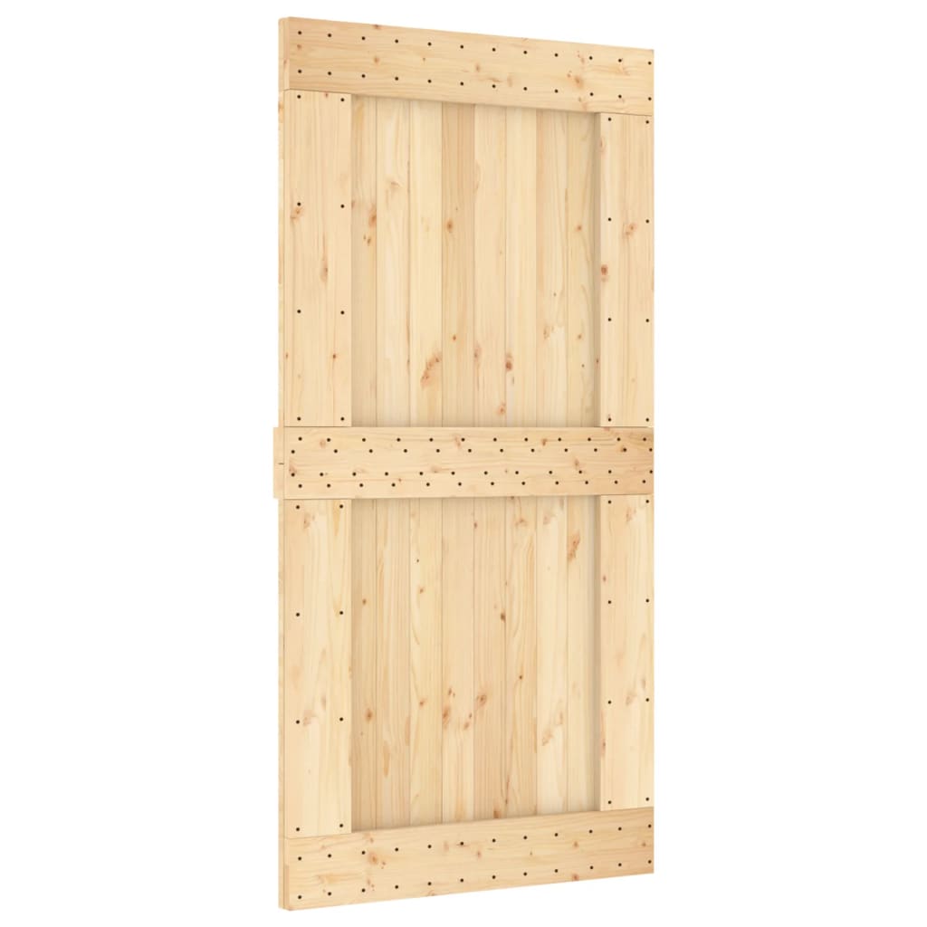 VidaXL Schiebetür mit Beschlägen 100x210 cm massives Kiefernholz
