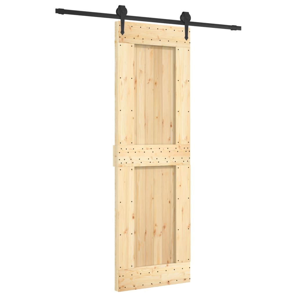 VidaXL Schiebetür mit Beschlägen 70x210 cm massives Kiefernholz