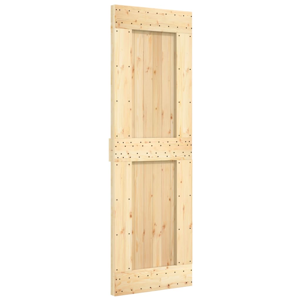 VidaXL Schiebetür mit Beschlägen 70x210 cm massives Kiefernholz