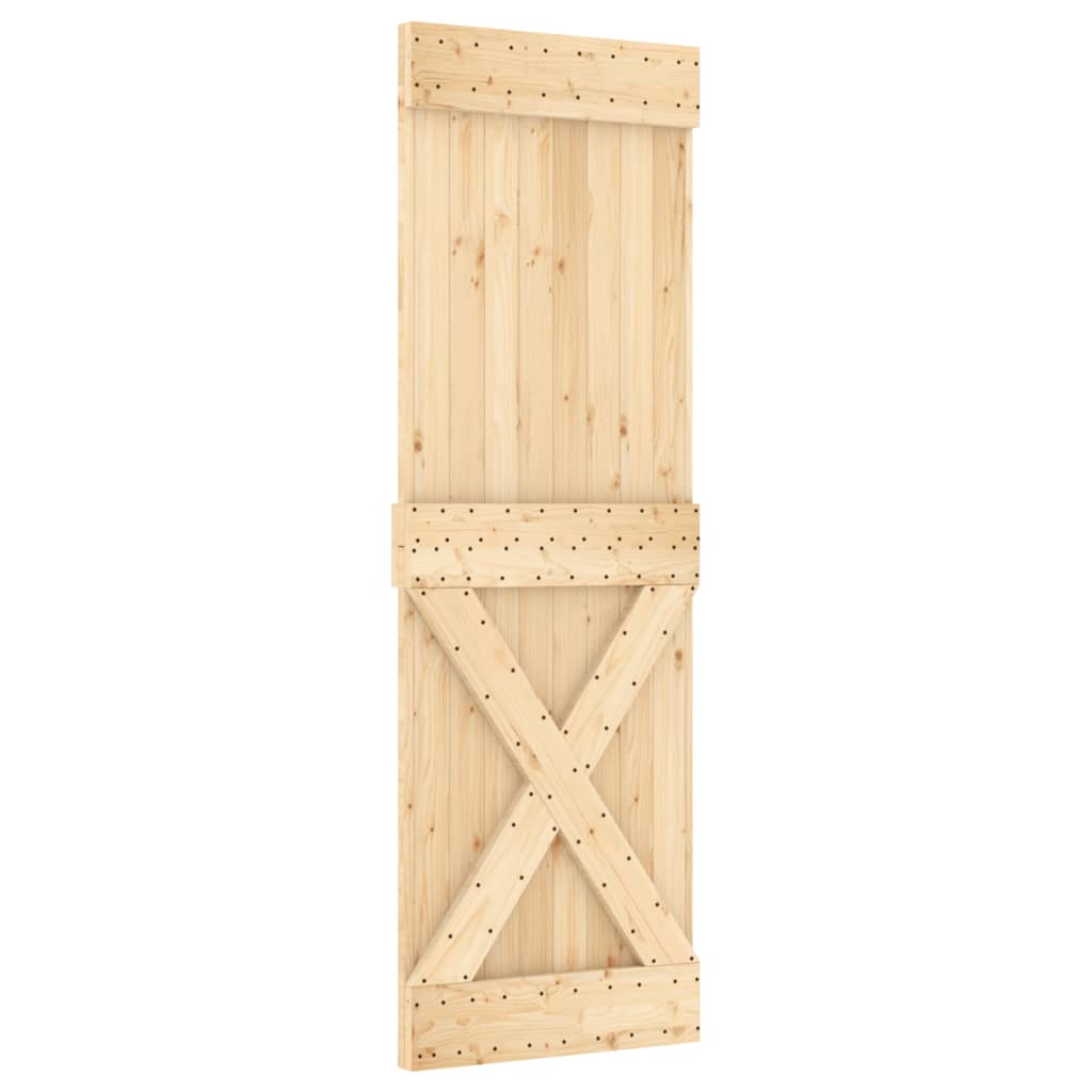VidaXL Schiebetür mit Beschlägen 70x210 cm massives Kiefernholz