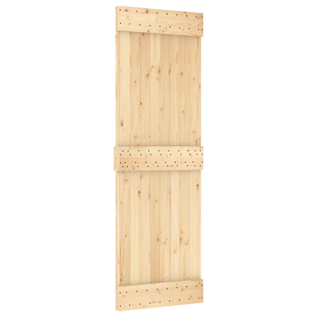 VidaXL Schiebetür mit Beschlägen 70x210 cm massives Kiefernholz