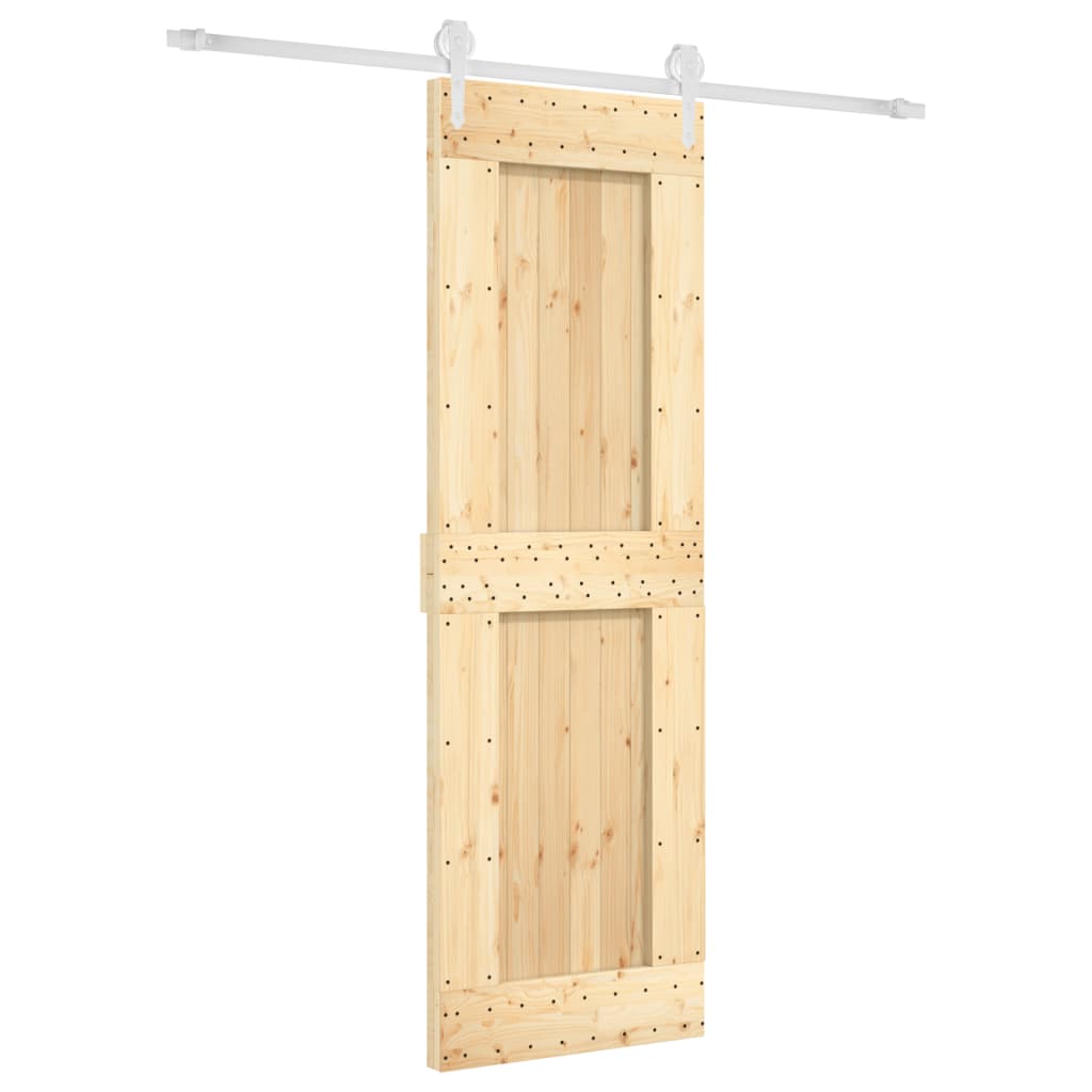 VidaXL Schiebetür mit Beschlägen 70x210 cm massives Kiefernholz