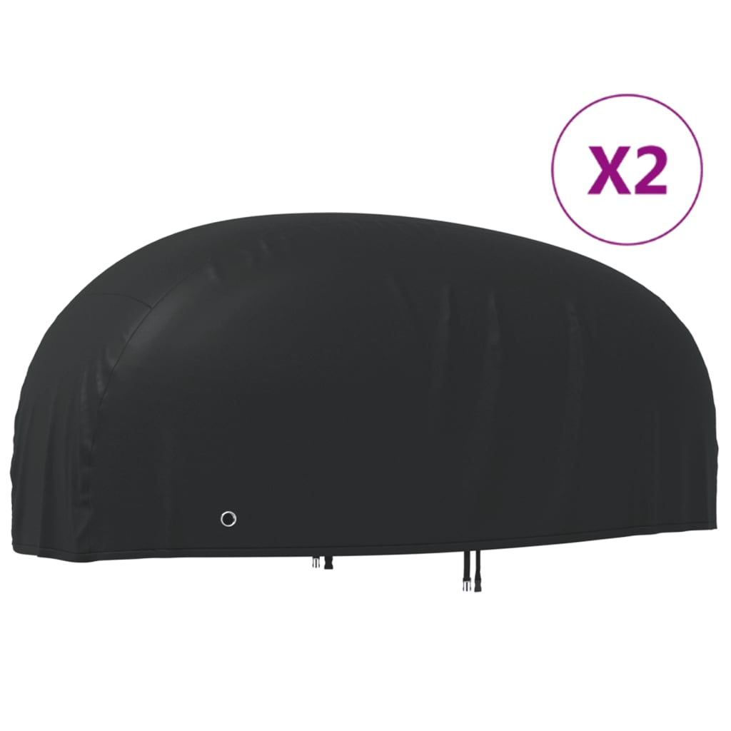 VidaXL Motorradabdeckungen 2 Stück 265x105x125 cm 210D Oxford-Stoff