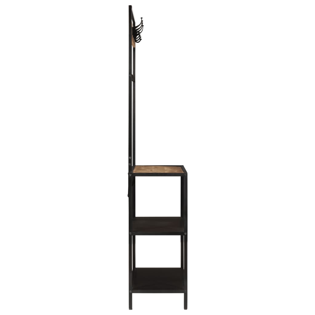 VidaXL Garderobenständer 90x35x180 cm aus massivem Mangoholz und Eisen