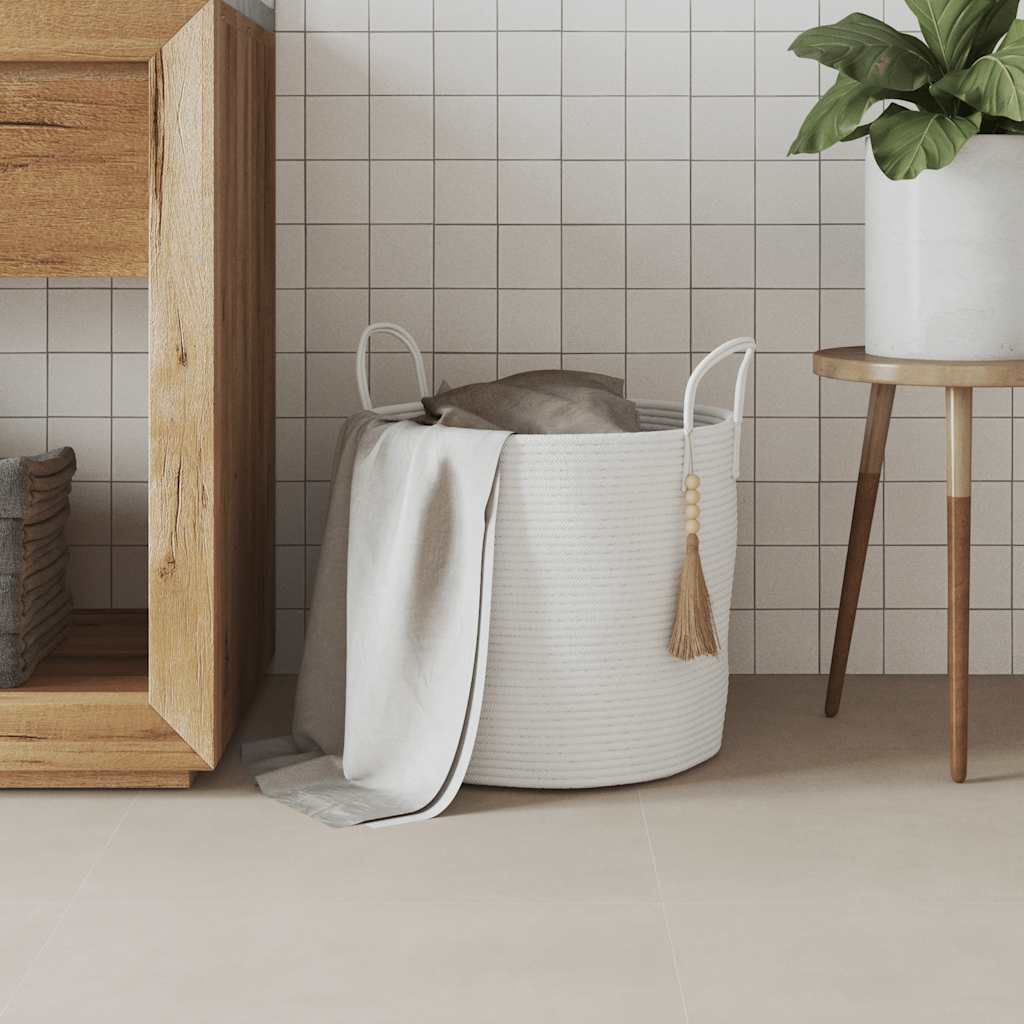 Vidaxl opbergmand ø 40x35 cm katoen wit