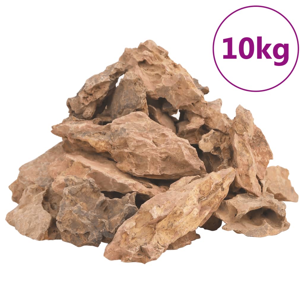 VidaXL Lavastein 10 kg 1-10 cm braun