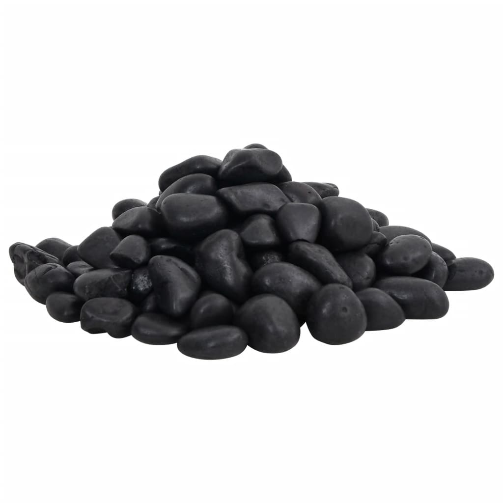 Vidaxl Kieselsteine poliert 2-5 cm 10 kg schwarz