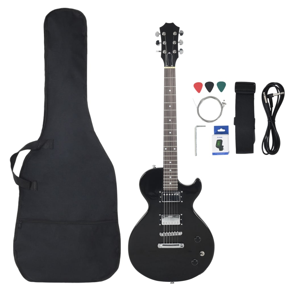Vidaxl Gitarre für Einsteiger elektrisch mit Tasche 4 4 39 schwarz