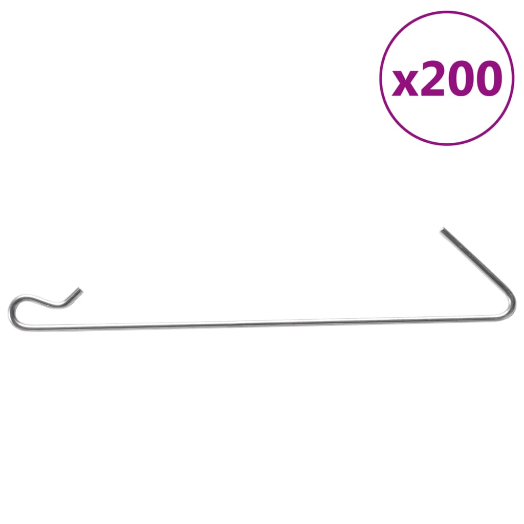 VidaXL Gabionenhaken 200 Stk. Stahl