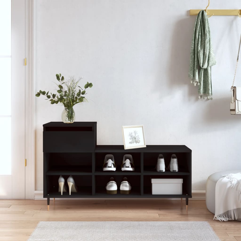 Vidaxx Schuhschrank 102x36x60 cm lackiertes Holz schwarz