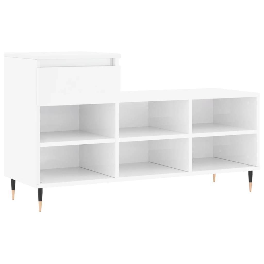 Vidaxx Schuhschrank 102x36x60 cm lackiertes Holz Hochglanz weiß