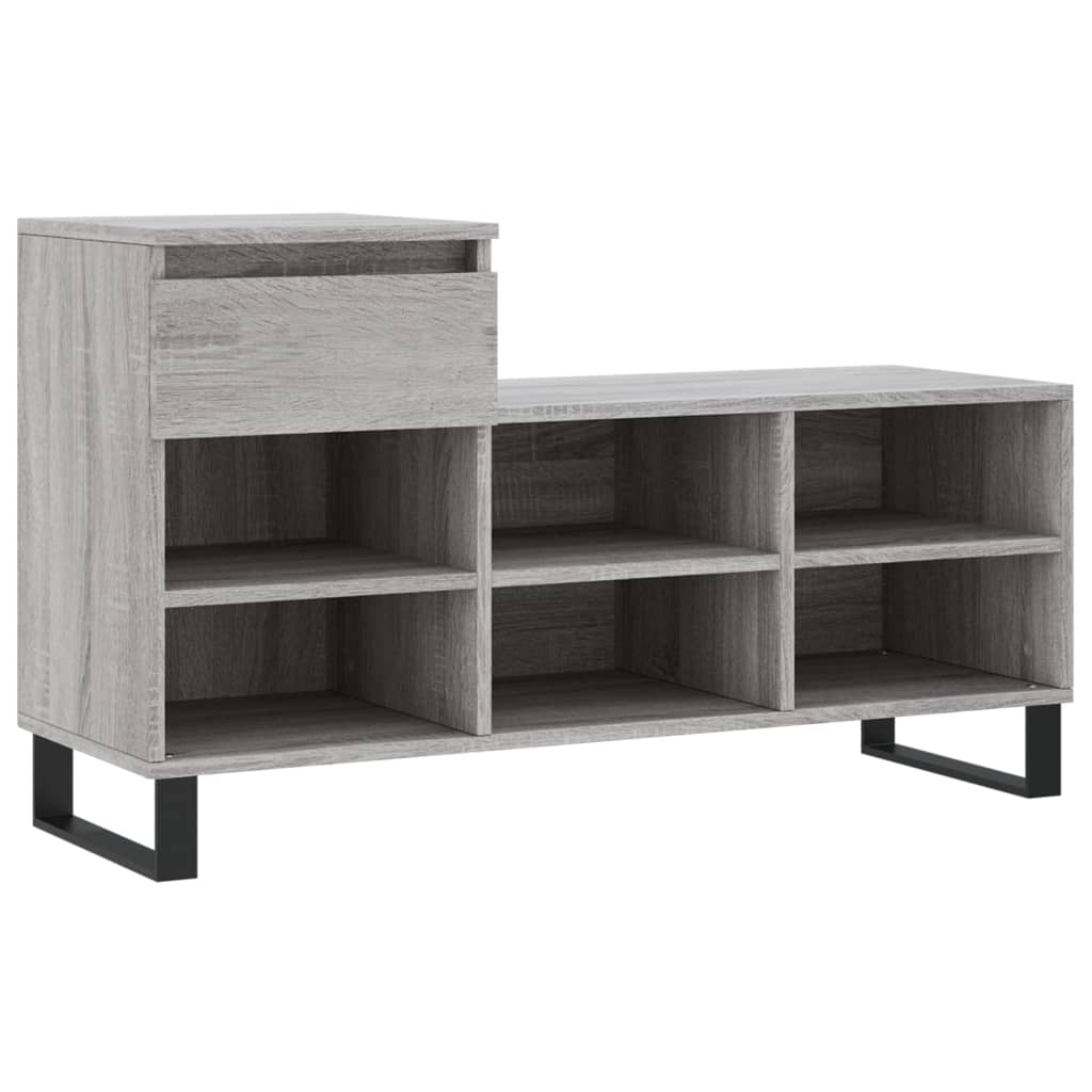 VidaXL Schuhschrank 102x36x60 cm Holzwerkstoff Sonomagrau