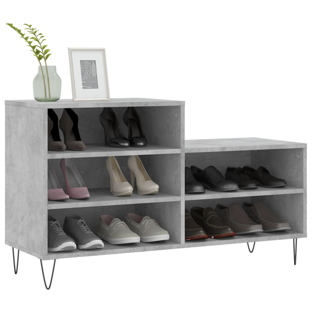Vidaxx Schuhschrank 102x36x60 cm Holzwerkstoff betongrau
