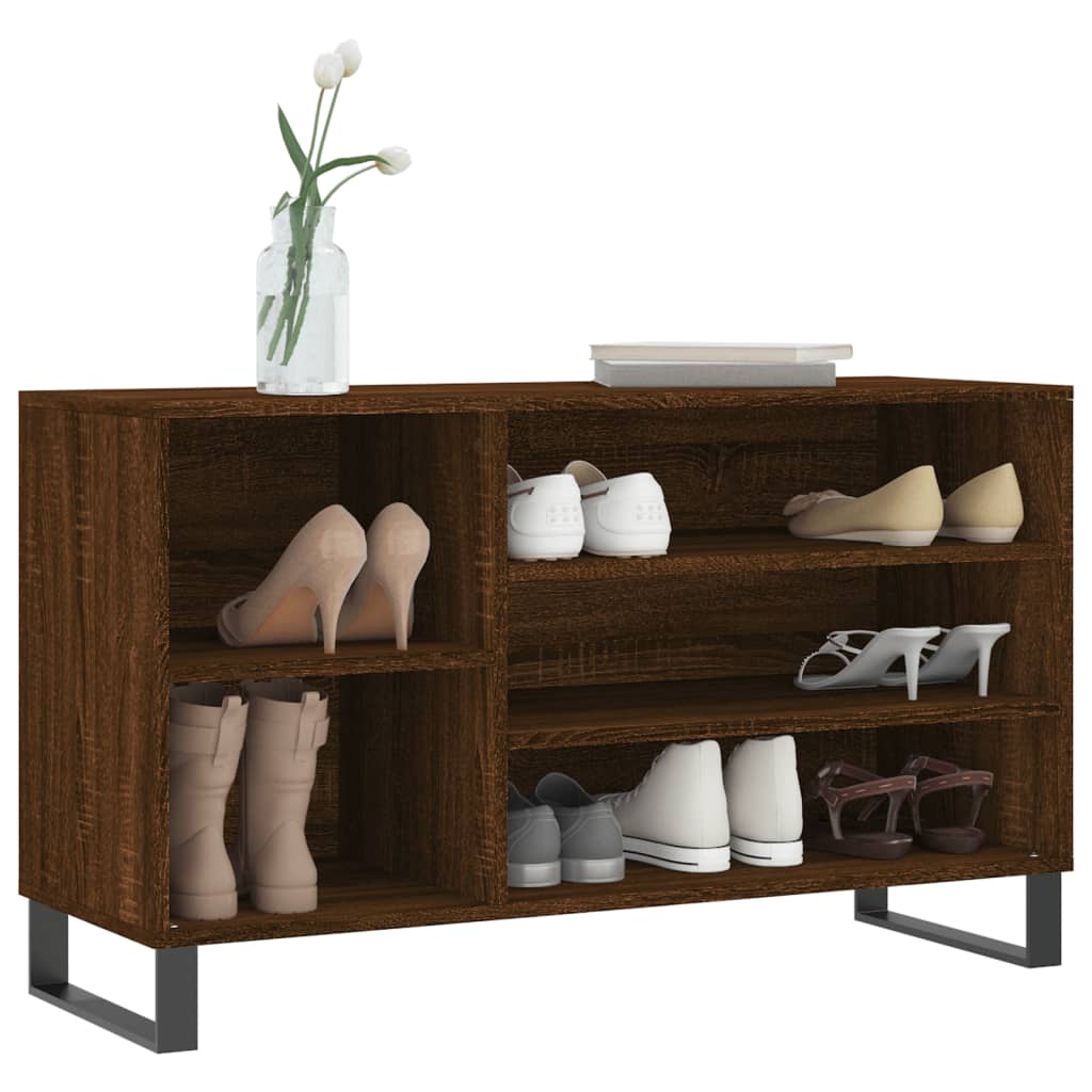 Vidaxx Schuhschrank 102x36x60 cm, fertige Holzfarbe, braune Eiche