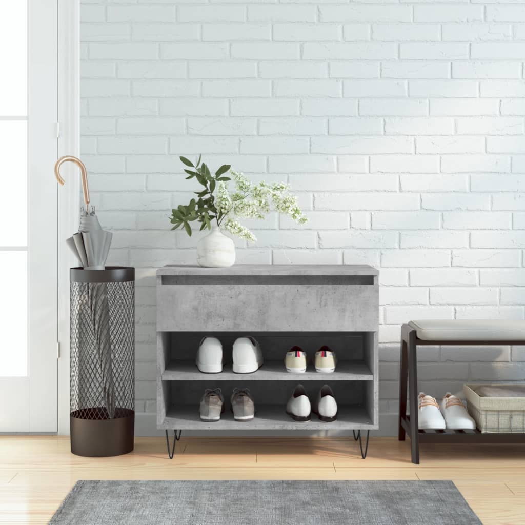 Vidaxx Schuhschrank 70x36x60 cm Holzwerkstoff betongrau