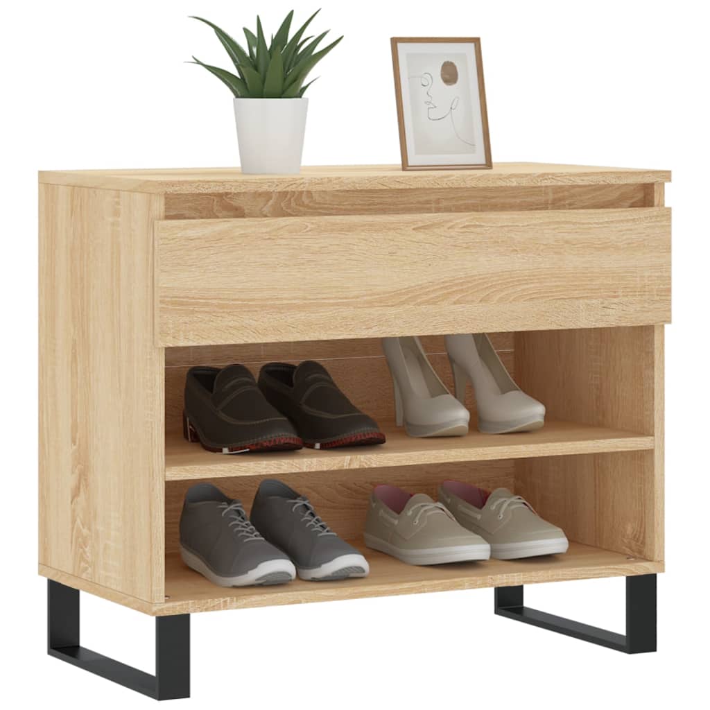 VidaXL Schuhschrank 70x36x60 cm, Holzwerkstoff Sonoma-Eiche