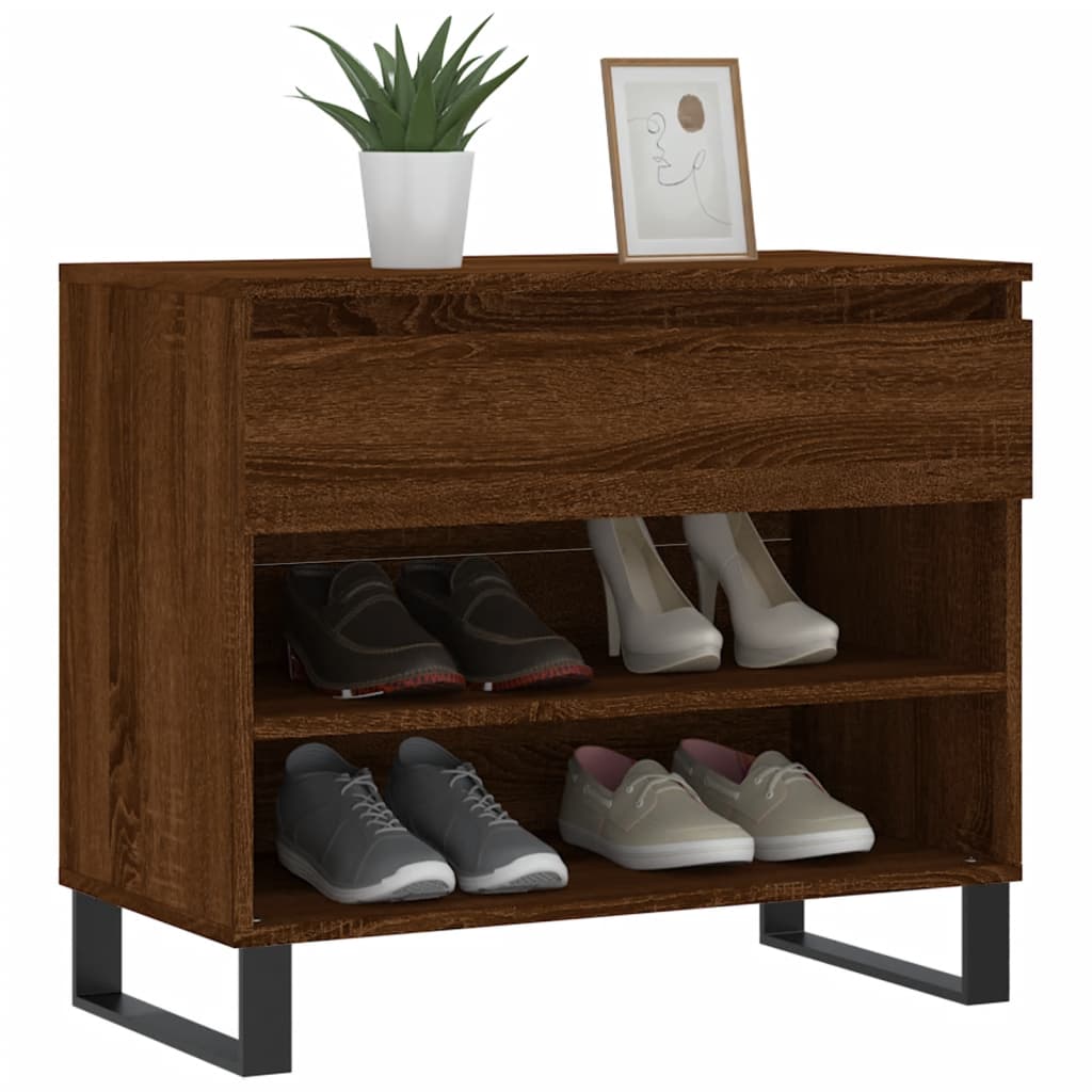 Vidaxx Schuhschrank 70x36x60 cm, fertige Holzfarbe, braune Eiche