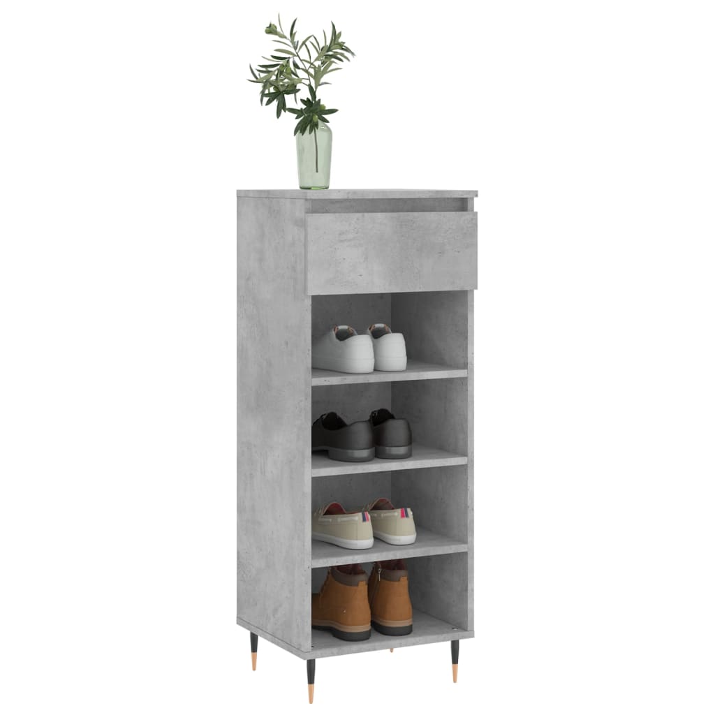 Vidaxx Schuhschrank 40x36x105 cm Holzwerkstoff betongrau