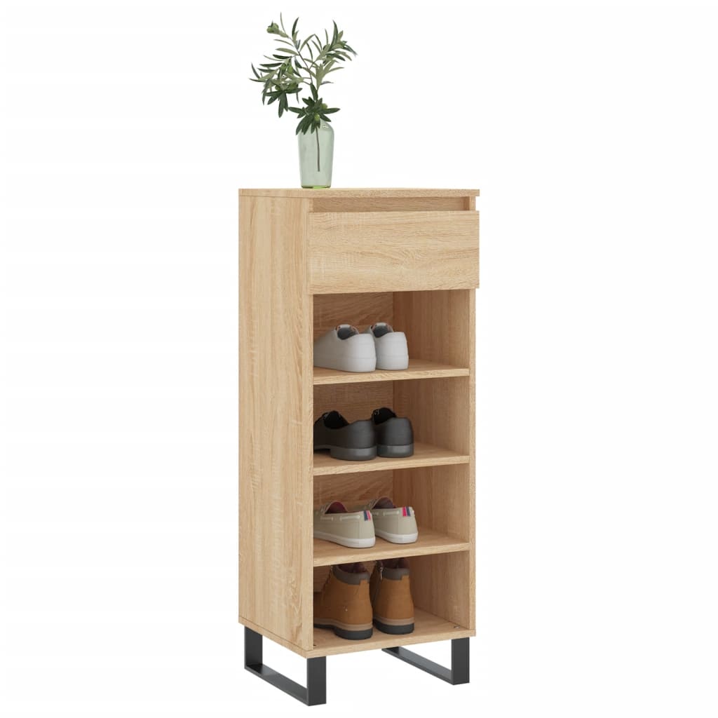 VidaXL Schuhschrank 40x36x105 cm Holzwerkstoff Sonoma-Eiche