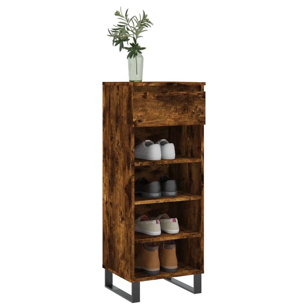 Vidaxx Schuhschrank 40x36x105 cm verarbeitetes Holz, geräucherte Eiche