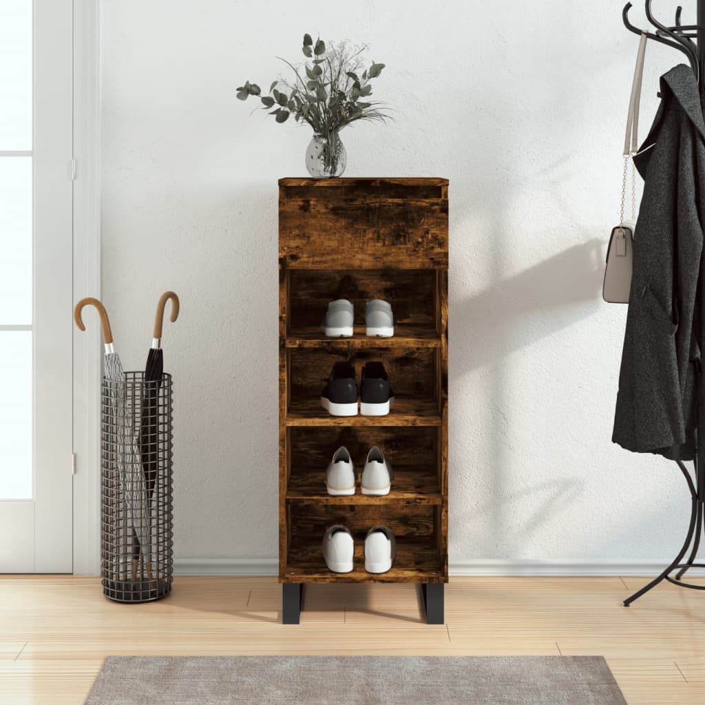 Vidaxx Schuhschrank 40x36x105 cm verarbeitetes Holz, geräucherte Eiche