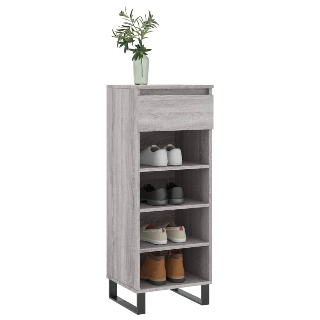 VidaXL Schuhschrank 40x36x105 cm Holzwerkstoff Sonoma grau