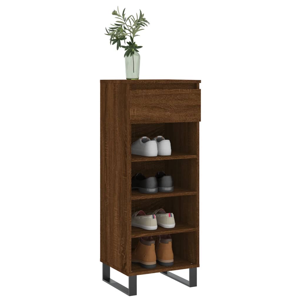 Vidaxx Schuhschrank 40x36x105 cm, fertige Holzfarbe, braune Eiche