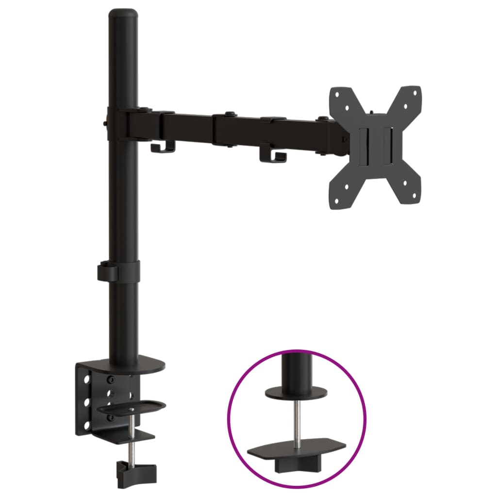 VidaXL Monitorhalterung VESA 75 100 mm schwarzer Stahl