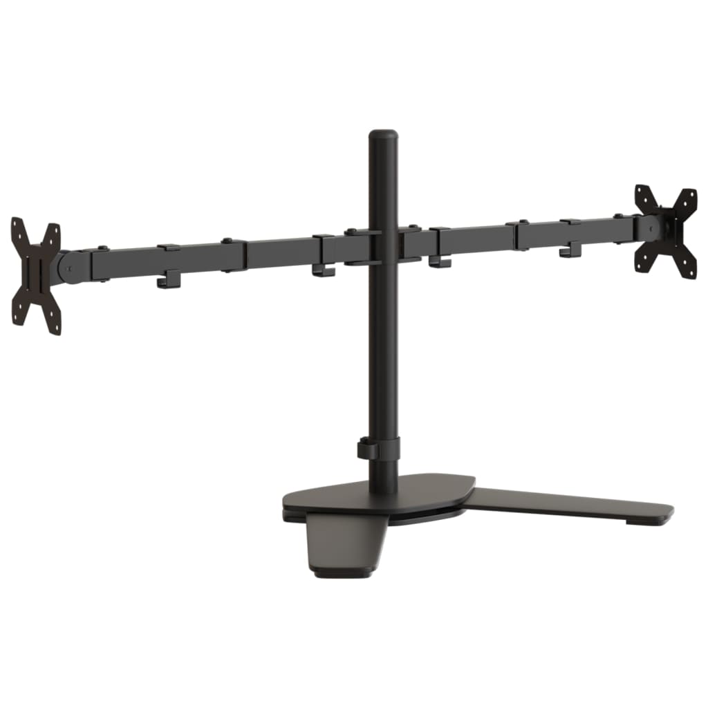 Vidaxl Monitorständer doppelt VESA 75 100 mm Stahl schwarz