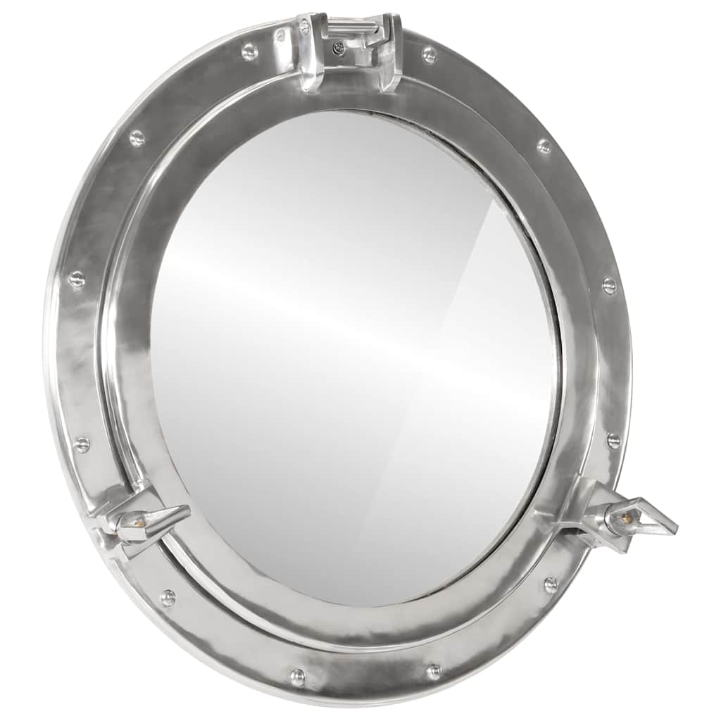 Vidaxl wandspiegel patrijspoort ø50 cm aluminium en glas