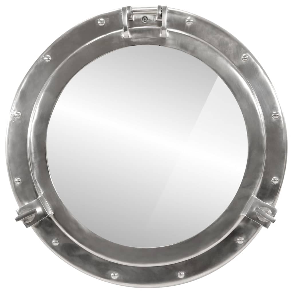 Vidaxl wandspiegel patrijspoort ø50 cm aluminium en glas