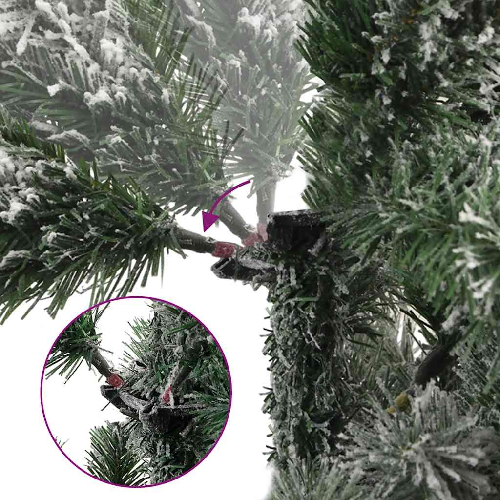 VidaXL Künstlicher Weihnachtsbaum mit Scharnieren und Schnee 180 cm