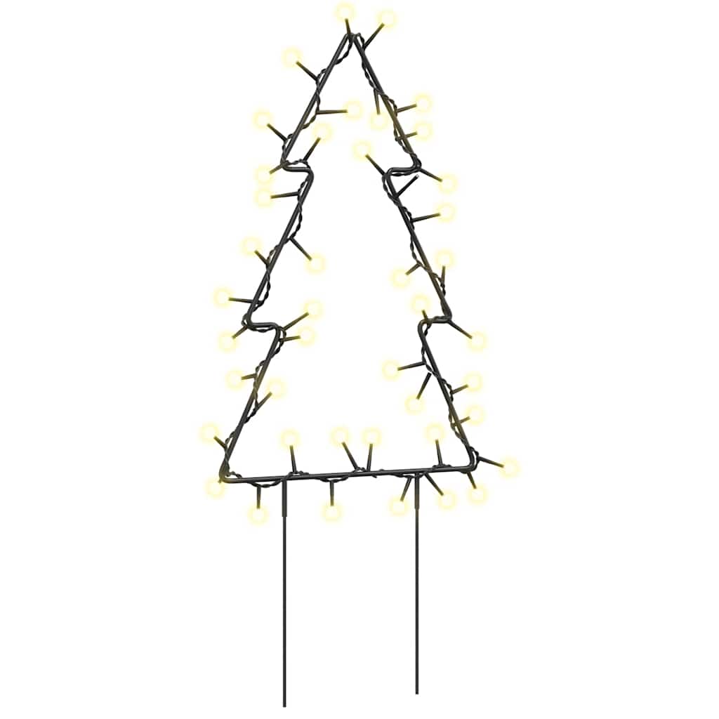 VidaXL Weihnachtsbeleuchtung Weihnachtsbaum 3 Stk. mit Erdspießen 50 LEDs 30 cm