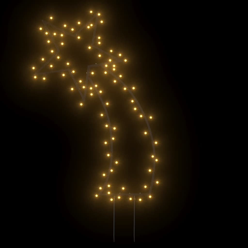 VidaXL Weihnachtsbeleuchtung Meteor mit Erdspießen 80 LEDs 62 cm