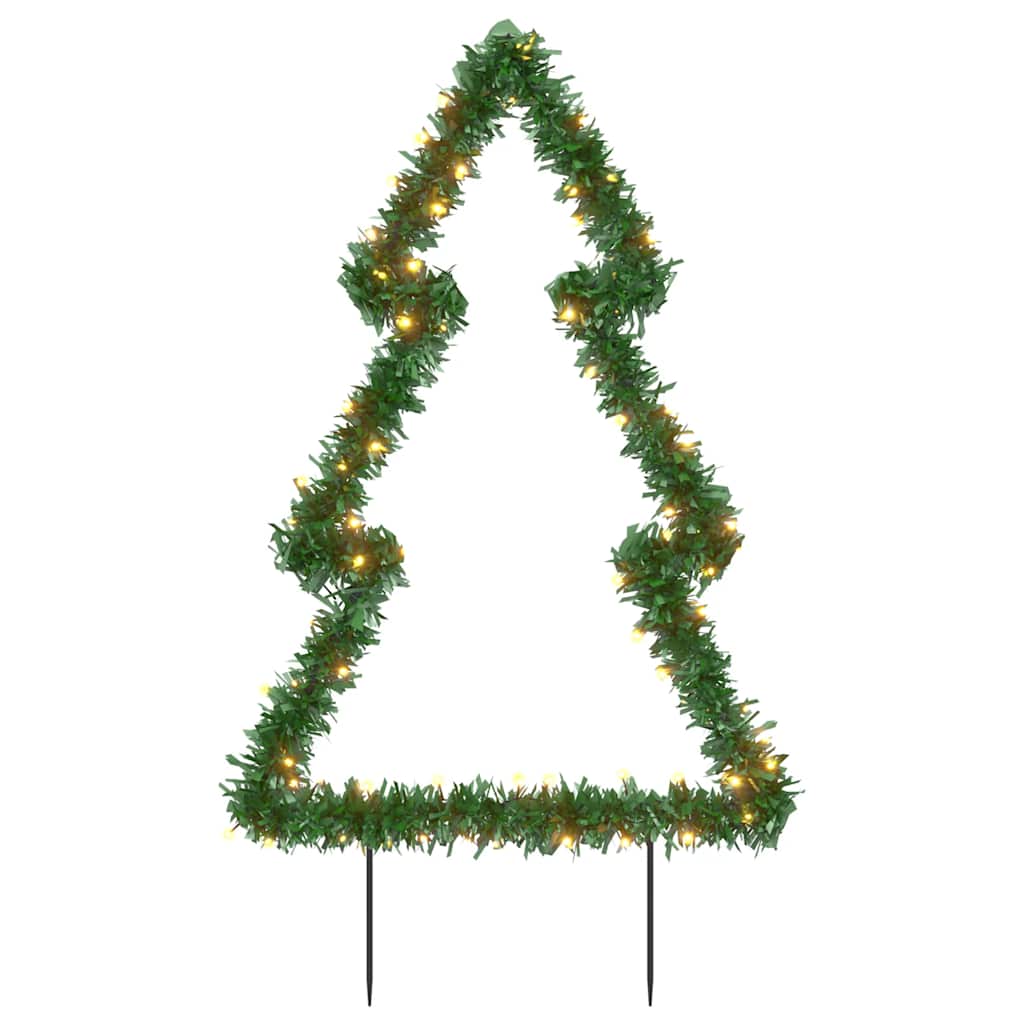 VidaXL Weihnachtsbeleuchtung Weihnachtsbaum mit Erdspießen 80 LEDs 60 cm