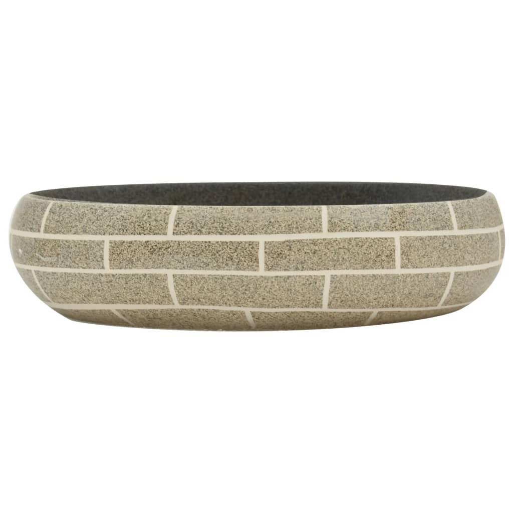Vidaxx Aufsatzwaschbecken oval 59x40x15 cm aus Keramik mehrfarbig