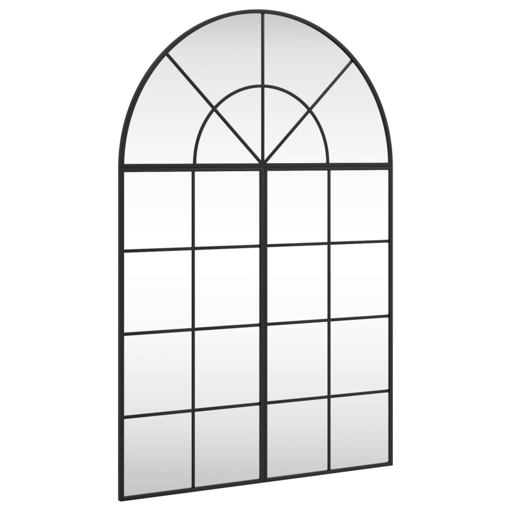 VidaXL Wandspiegelbogen 80x120 cm Eisen schwarz